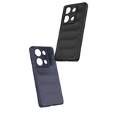 Redmi Note 13 Pro 4G Kılıf Esnek TPU Oyuklu Arka Yüzey Tasarımlı Zore Etnik Silikon Kapak Lacivert