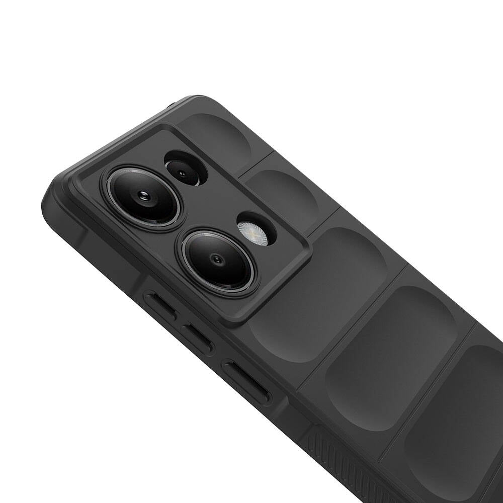 Redmi Note 13 Pro 4G Kılıf Esnek TPU Oyuklu Arka Yüzey Tasarımlı Zore Etnik Silikon Kapak Lacivert