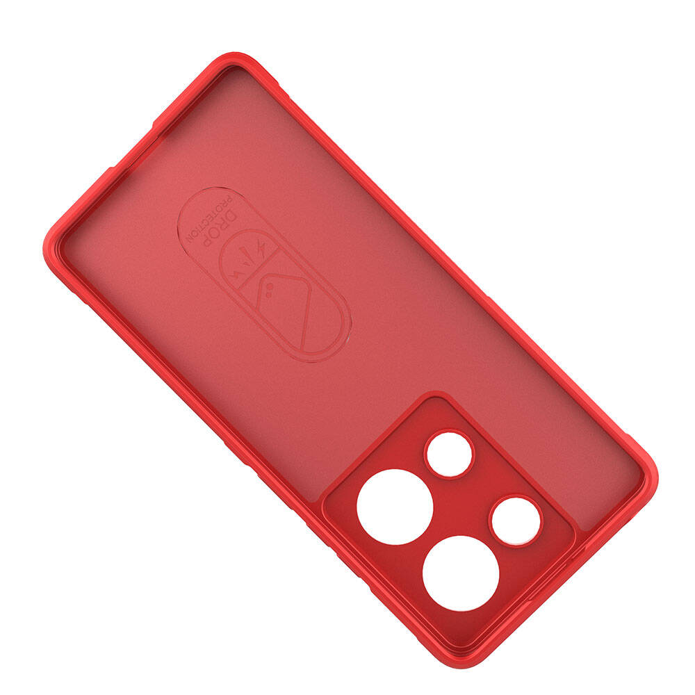 Redmi Note 13 Pro 4G Kılıf Esnek TPU Oyuklu Arka Yüzey Tasarımlı Zore Etnik Silikon Kapak Koyu Yeşil