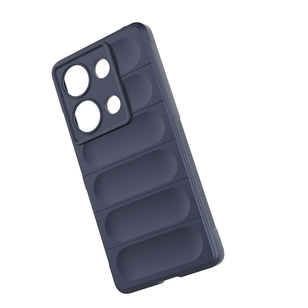 Redmi Note 13 Pro 4G Kılıf Esnek TPU Oyuklu Arka Yüzey Tasarımlı Zore Etnik Silikon Kapak Lacivert