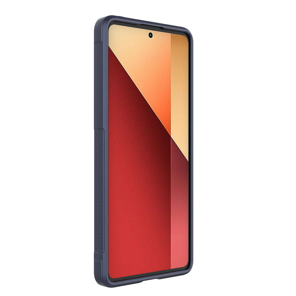 Redmi Note 13 Pro 4G Kılıf Esnek TPU Oyuklu Arka Yüzey Tasarımlı Zore Etnik Silikon Kapak Lacivert