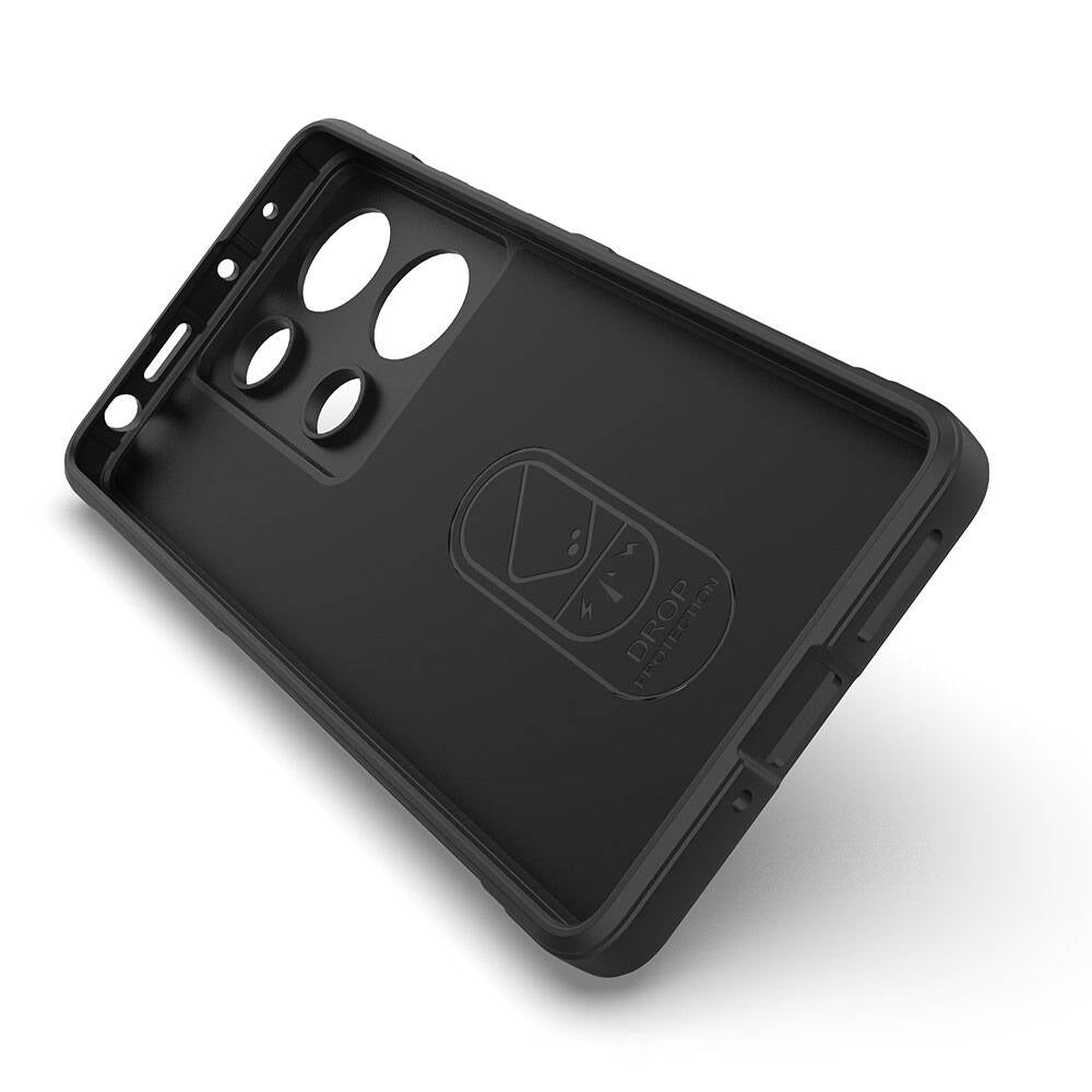 Redmi Note 13 Pro 4G Kılıf Esnek TPU Oyuklu Arka Yüzey Tasarımlı Zore Etnik Silikon Kapak Siyah