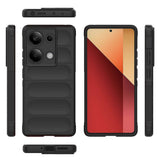 Redmi Note 13 Pro 4G Kılıf Esnek TPU Oyuklu Arka Yüzey Tasarımlı Zore Etnik Silikon Kapak Koyu Yeşil