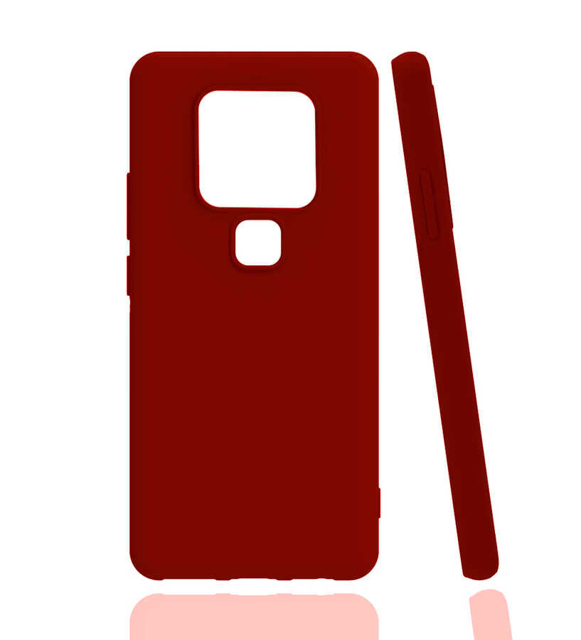 Tecno Camon 16 Kılıf Zore Biye Silikon Kırmızı