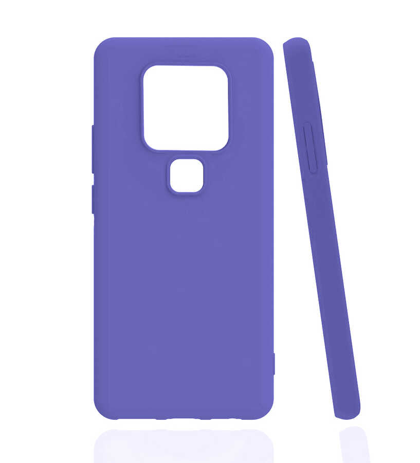 Tecno Camon 16 Kılıf Zore Biye Silikon Lila