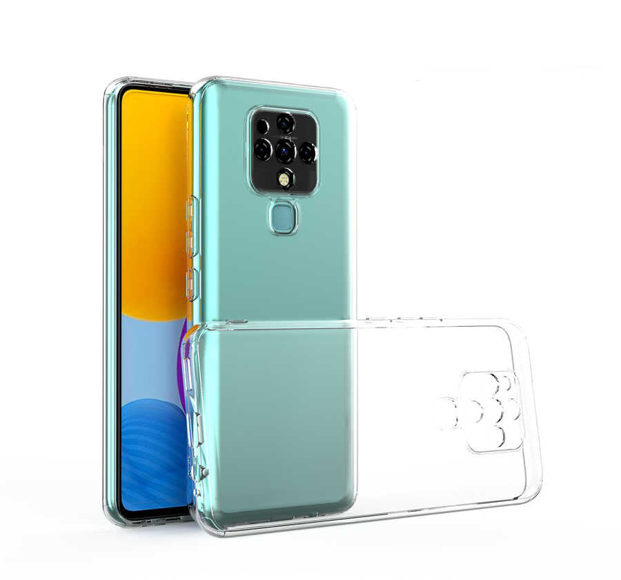 Tecno Camon 16 Kılıf Zore Kamera Korumalı Süper Silikon Kapak Renksiz