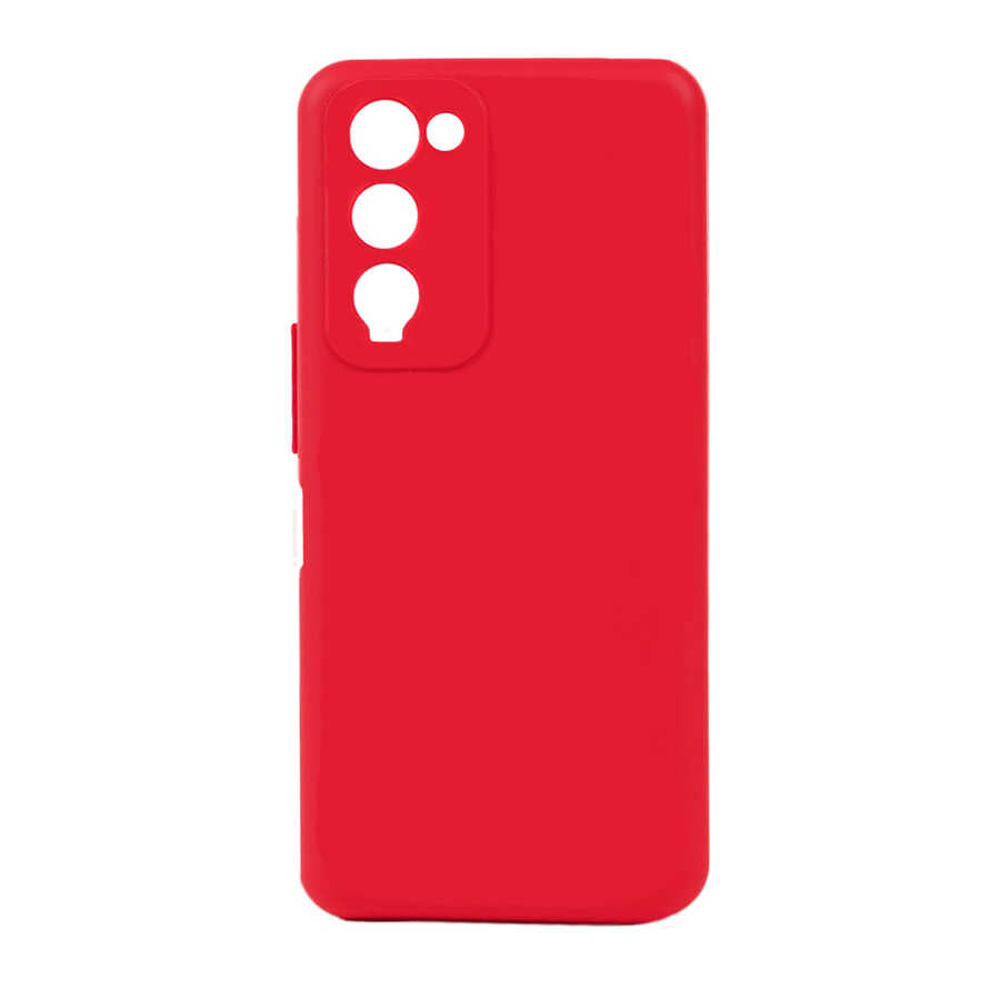 Tecno Camon 18 Kılıf Zore Biye Silikon Kırmızı
