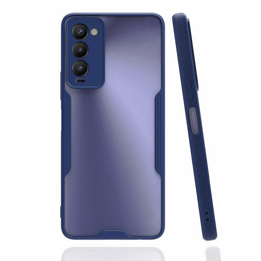 Tecno Camon 18 Kılıf Zore Parfe Kapak Lacivert