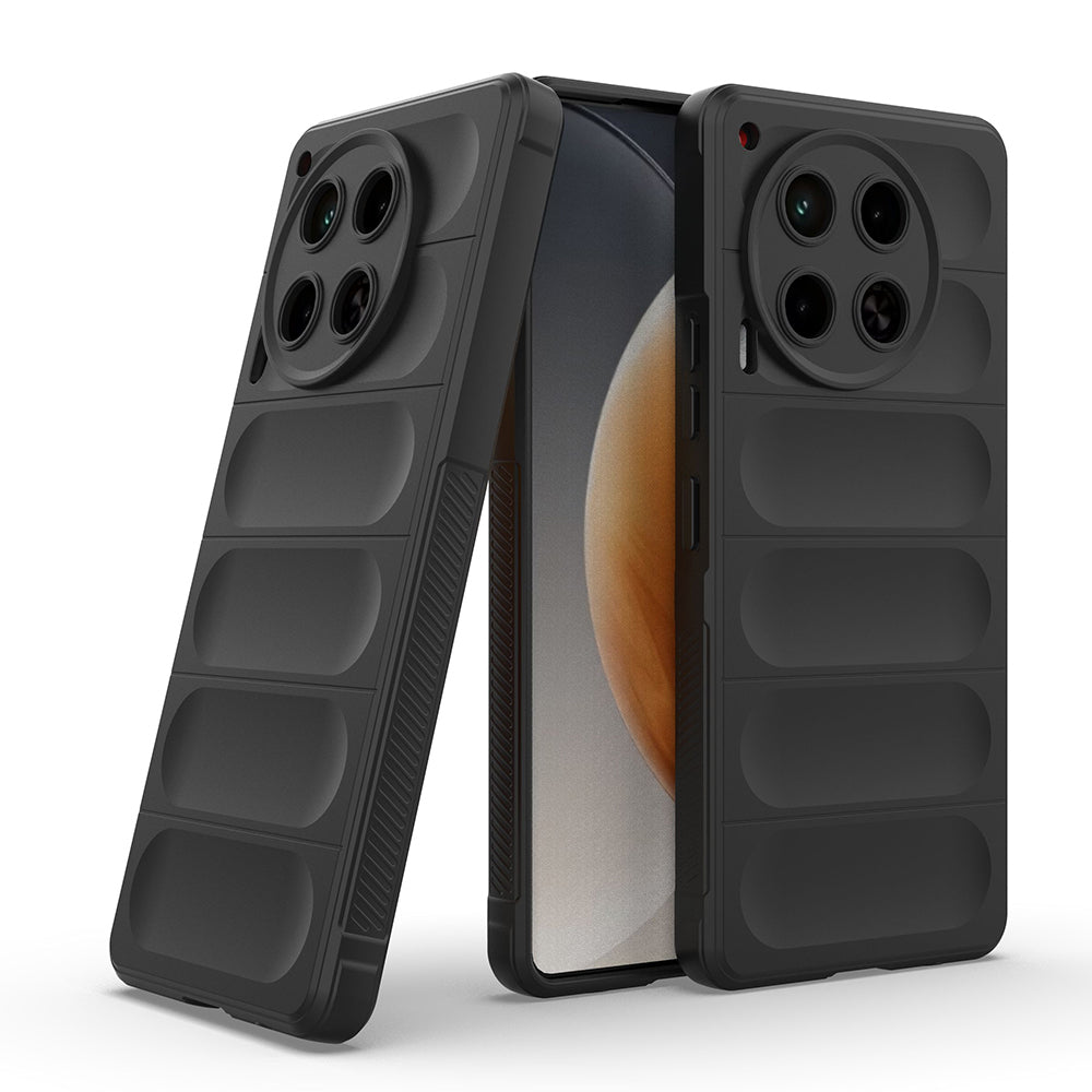 Tecno Camon 30 4G Kılıf Esnek TPU Oyuklu Arka Yüzey Tasarımlı Zore Etnik Silikon Kapak Lacivert