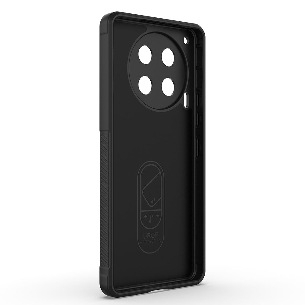 Tecno Camon 30 4G Kılıf Esnek TPU Oyuklu Arka Yüzey Tasarımlı Zore Etnik Silikon Kapak Koyu Yeşil