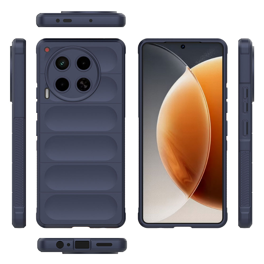 Tecno Camon 30 4G Kılıf Esnek TPU Oyuklu Arka Yüzey Tasarımlı Zore Etnik Silikon Kapak Koyu Yeşil