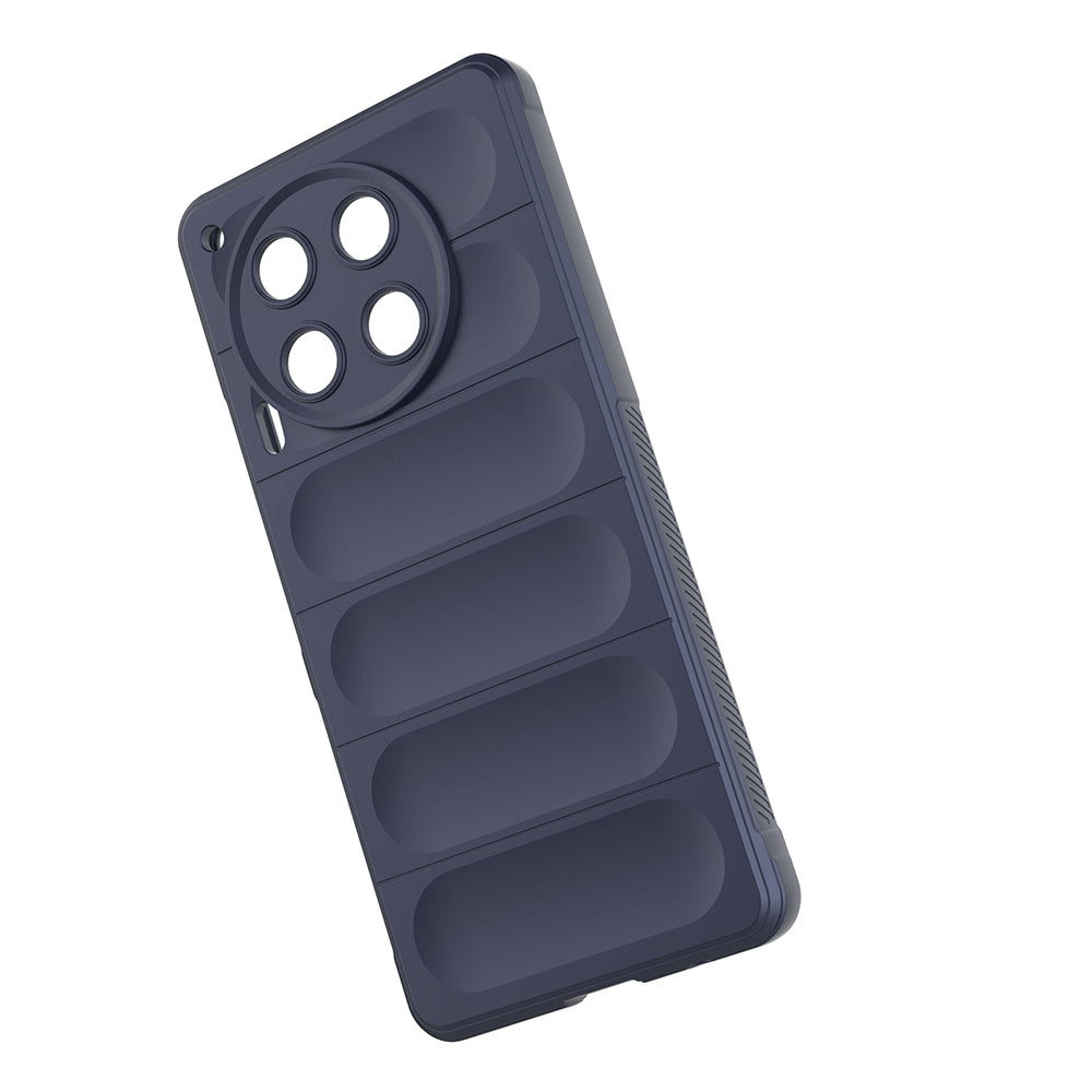 Tecno Camon 30 4G Kılıf Esnek TPU Oyuklu Arka Yüzey Tasarımlı Zore Etnik Silikon Kapak Koyu Yeşil