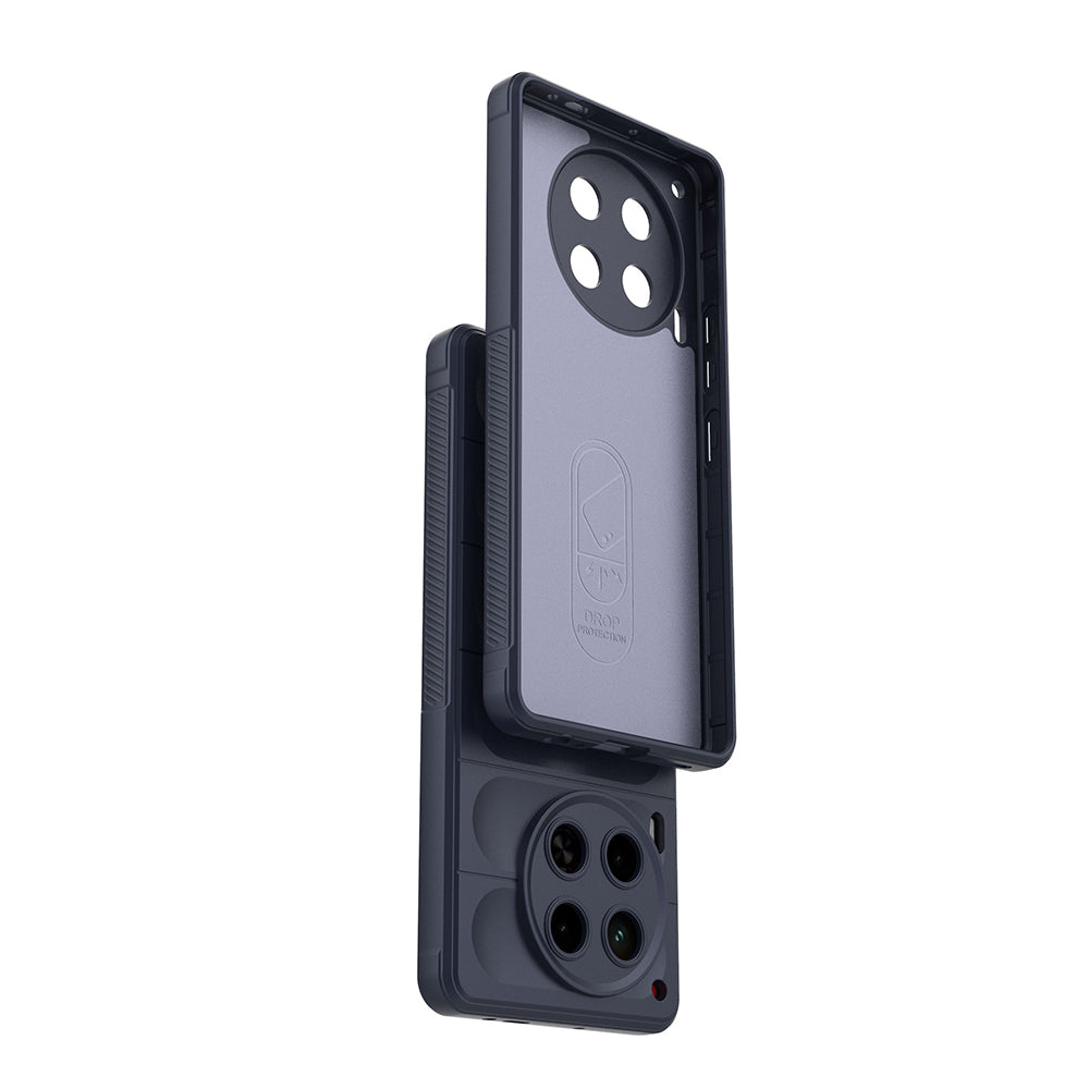 Tecno Camon 30 4G Kılıf Esnek TPU Oyuklu Arka Yüzey Tasarımlı Zore Etnik Silikon Kapak Koyu Yeşil
