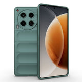 Tecno Camon 30 4G Kılıf Esnek TPU Oyuklu Arka Yüzey Tasarımlı Zore Etnik Silikon Kapak Koyu Yeşil
