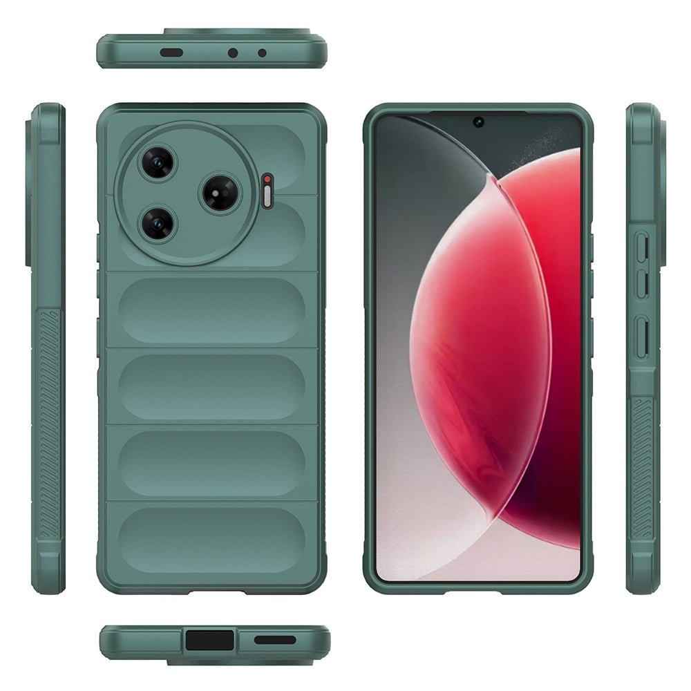 Tecno Camon 30 Pro 5G Kılıf Esnek TPU Oyuklu Arka Yüzey Tasarımlı Zore Etnik Silikon Kapak Lacivert