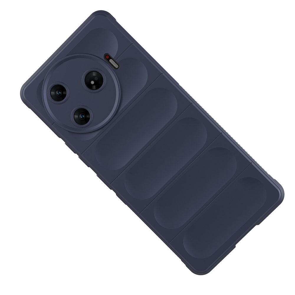 Tecno Camon 30 Pro 5G Kılıf Esnek TPU Oyuklu Arka Yüzey Tasarımlı Zore Etnik Silikon Kapak Lacivert