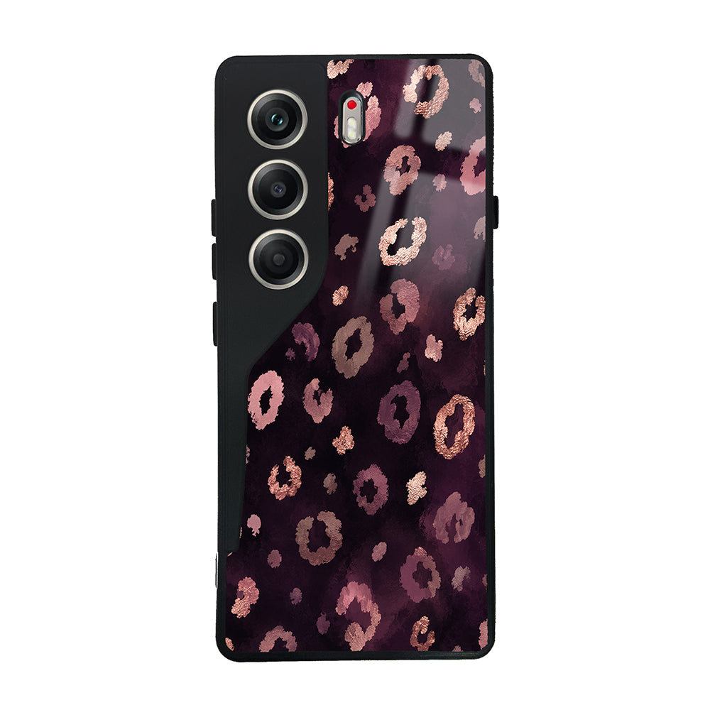 Tecno Camon 40 4G Kılıf Kamera Korumalı Desenli Zore Lusi Kapak Pembe Leopar