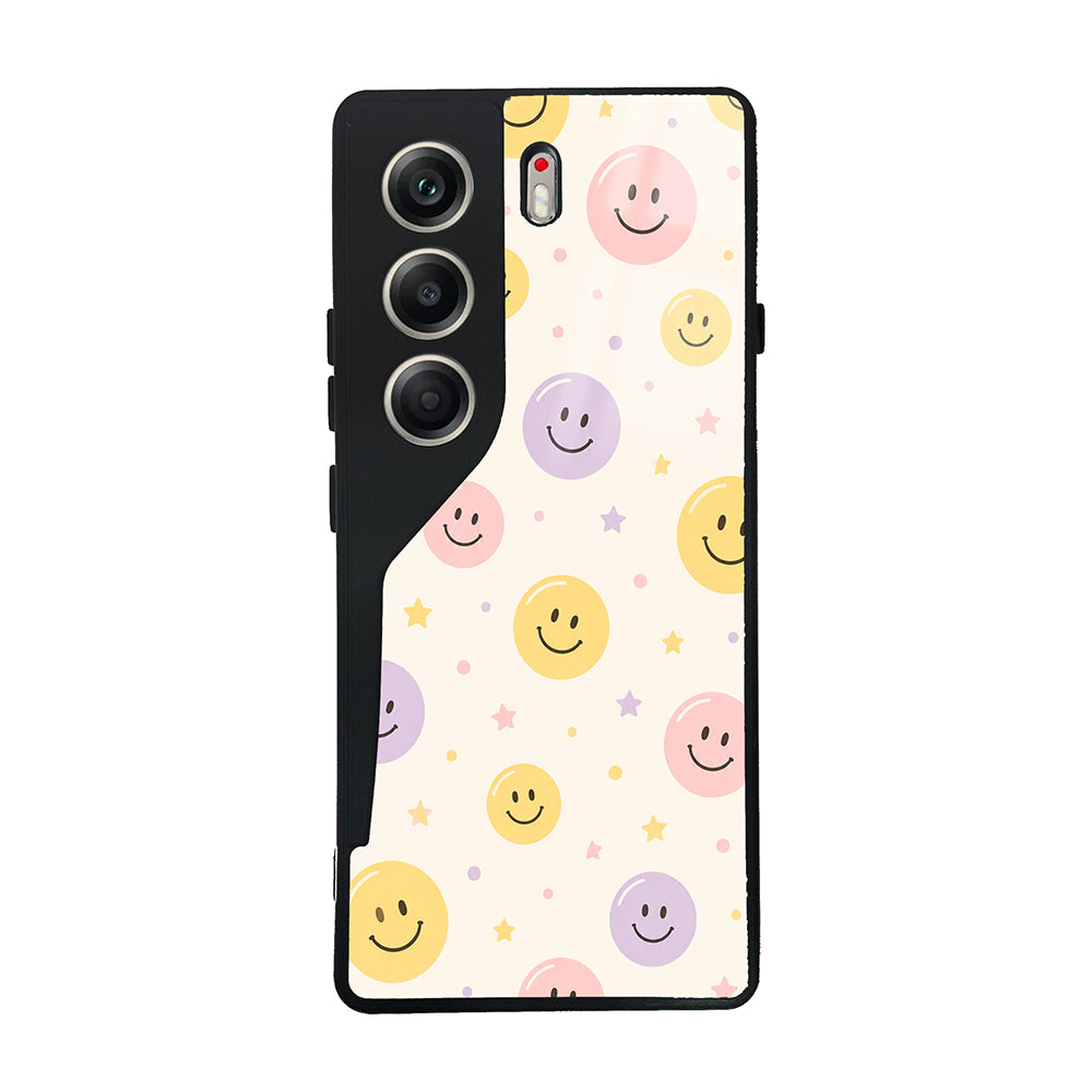 Tecno Camon 40 4G Kılıf Kamera Korumalı Desenli Zore Lusi Kapak Pembe Kalp