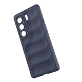 Tecno Camon 40 Pro Kılıf Esnek TPU Oyuklu Arka Yüzey Tasarımlı Zore Etnik Silikon Kapak Lacivert