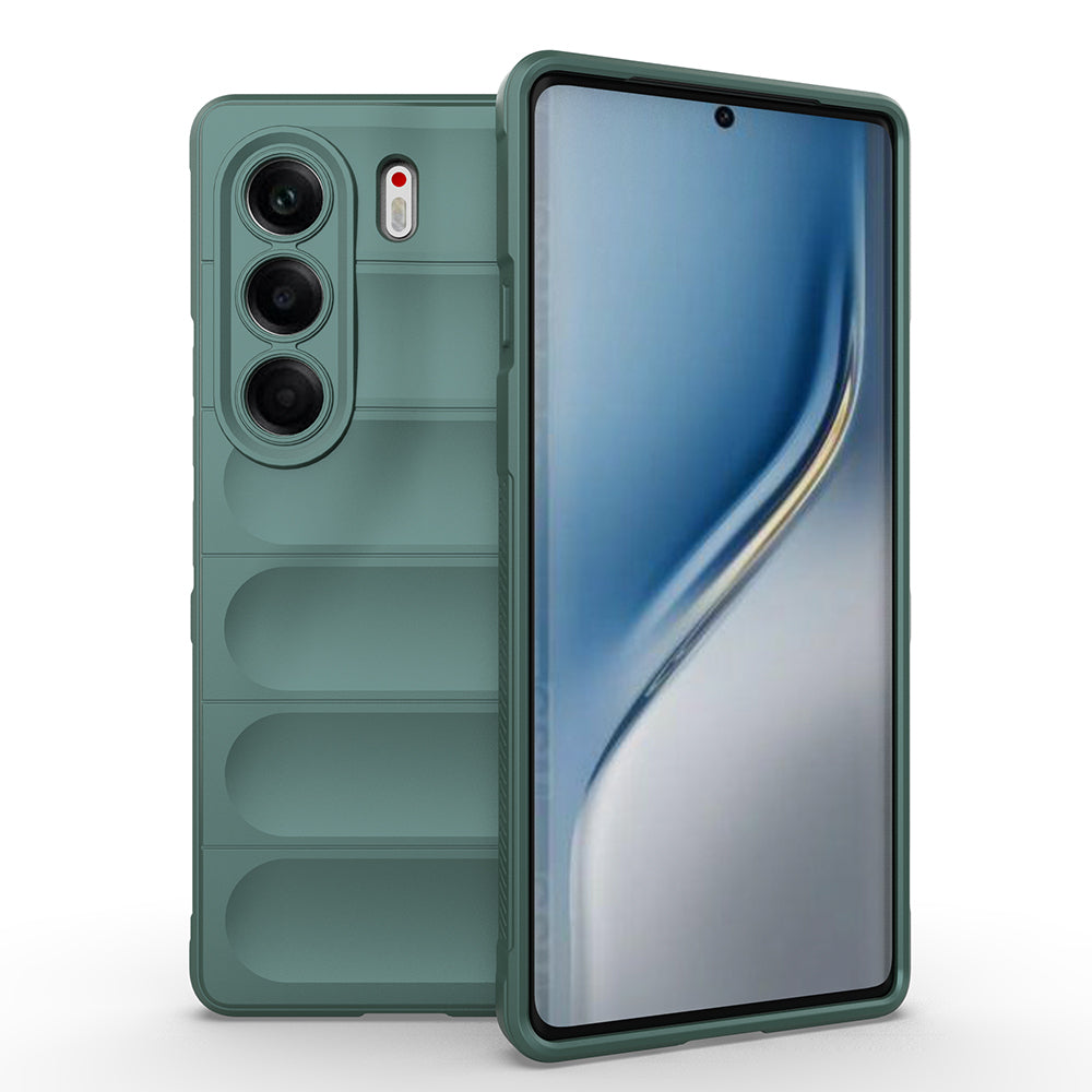 Tecno Camon 40 Pro Kılıf Esnek TPU Oyuklu Arka Yüzey Tasarımlı Zore Etnik Silikon Kapak Lacivert