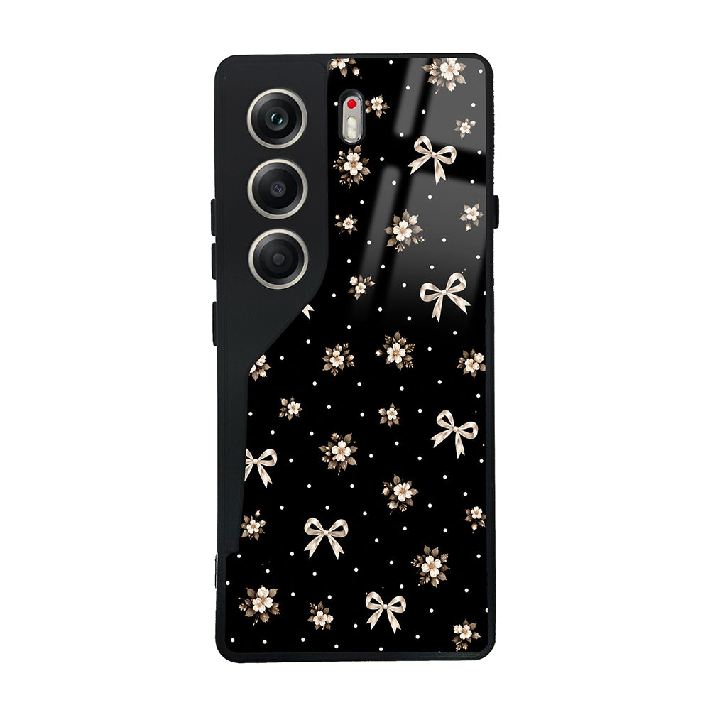 Tecno Camon 40 Pro Kılıf Kamera Korumalı Desenli Zore Lusi Kapak Gold Fiyonk