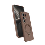 Tecno Camon 50 Pro Kılıf M-safe Şarj Özellikli Standlı Zore Samara Kapak Desert Gold