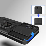 Tecno Pova Curve 2 Kılıf Magnetik Standlı Kamera Korumalı Zore Sürgülü Vega Kapak Siyah