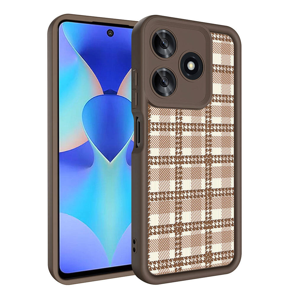 Tecno Spark 10 4G Kılıf Kamera Korumalı Baskılı Arka Yüzey Zore Klas Kapak Siyah
