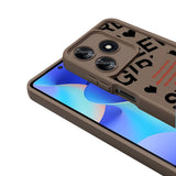 Tecno Spark 10 4G Kılıf Kamera Korumalı Baskılı Arka Yüzey Zore Klas Kapak Koyu Kahve