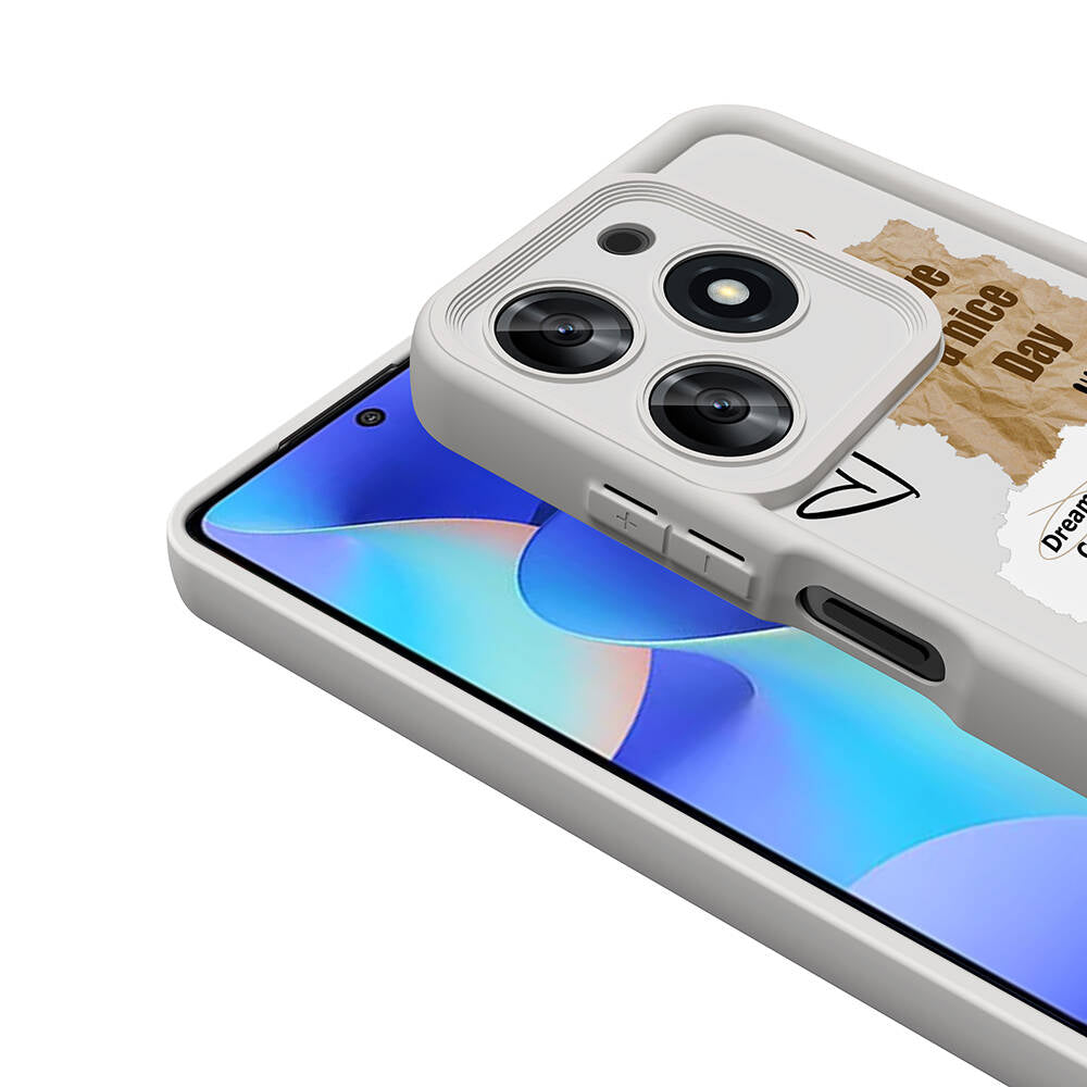 Tecno Spark 10 Pro 4G Kılıf Kamera Korumalı Baskılı Arka Yüzey Zore Klas Kapak Koyu Kahve