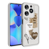 Tecno Spark 10 Pro 4G Kılıf Kamera Korumalı Baskılı Arka Yüzey Zore Klas Kapak Koyu Kahve