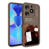 Tecno Spark 10 Pro 4G Kılıf Kamera Korumalı Baskılı Arka Yüzey Zore Klas Kapak Koyu Kahve