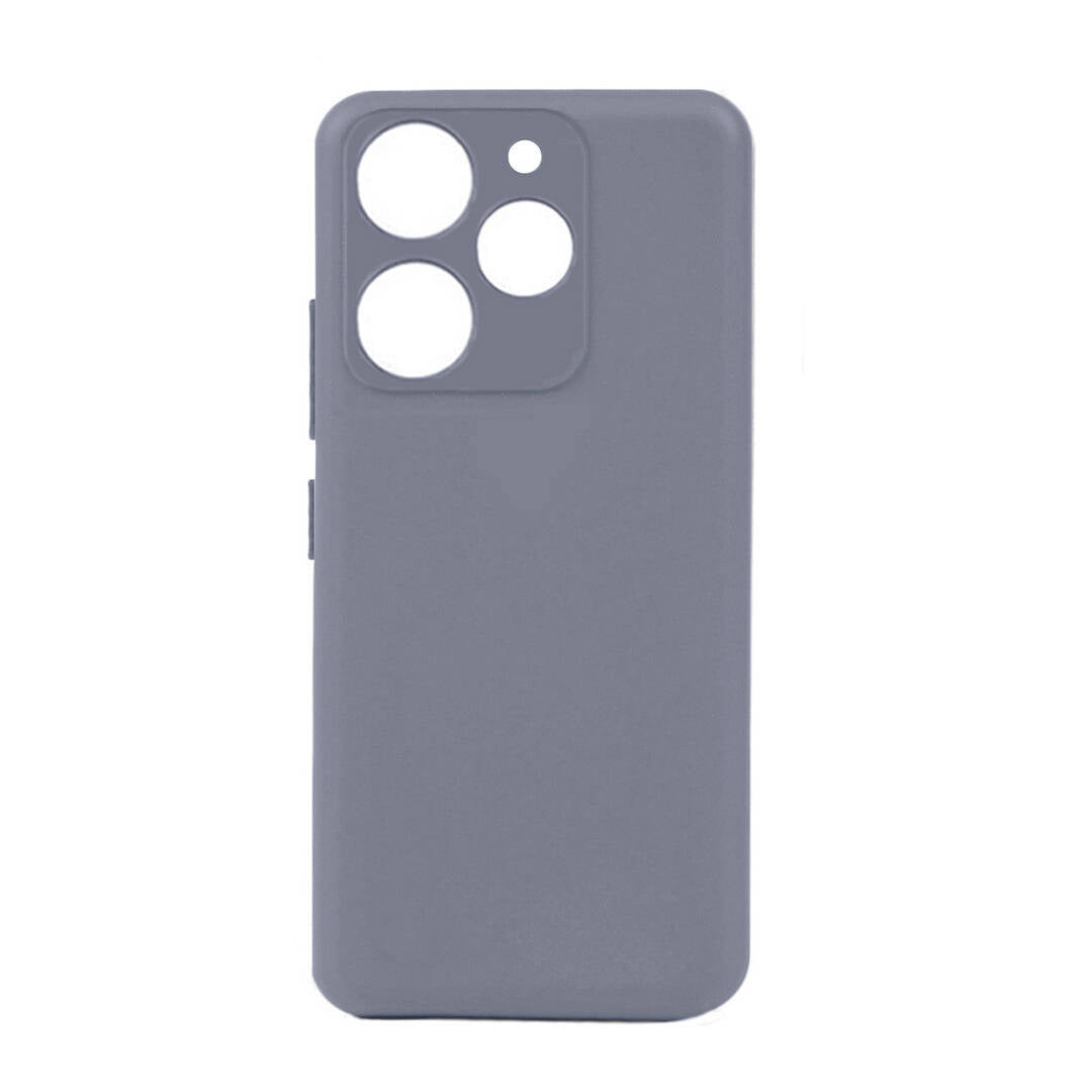 Tecno Spark 10 Pro Kılıf Zore Biye Silikon Gri
