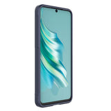 Tecno Spark 20 Kılıf Esnek TPU Oyuklu Arka Yüzey Tasarımlı Zore Etnik Silikon Kapak Lacivert