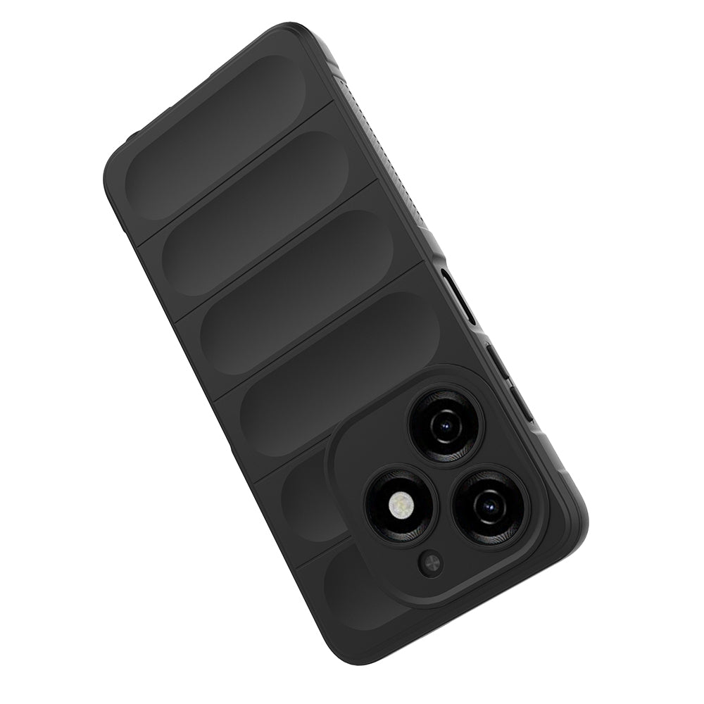 Tecno Spark 20 Kılıf Esnek TPU Oyuklu Arka Yüzey Tasarımlı Zore Etnik Silikon Kapak Koyu Yeşil