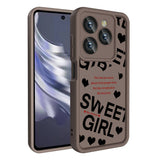 Tecno Spark 20 Kılıf Kamera Korumalı Baskılı Arka Yüzey Zore Klas Kapak Açık Kahve