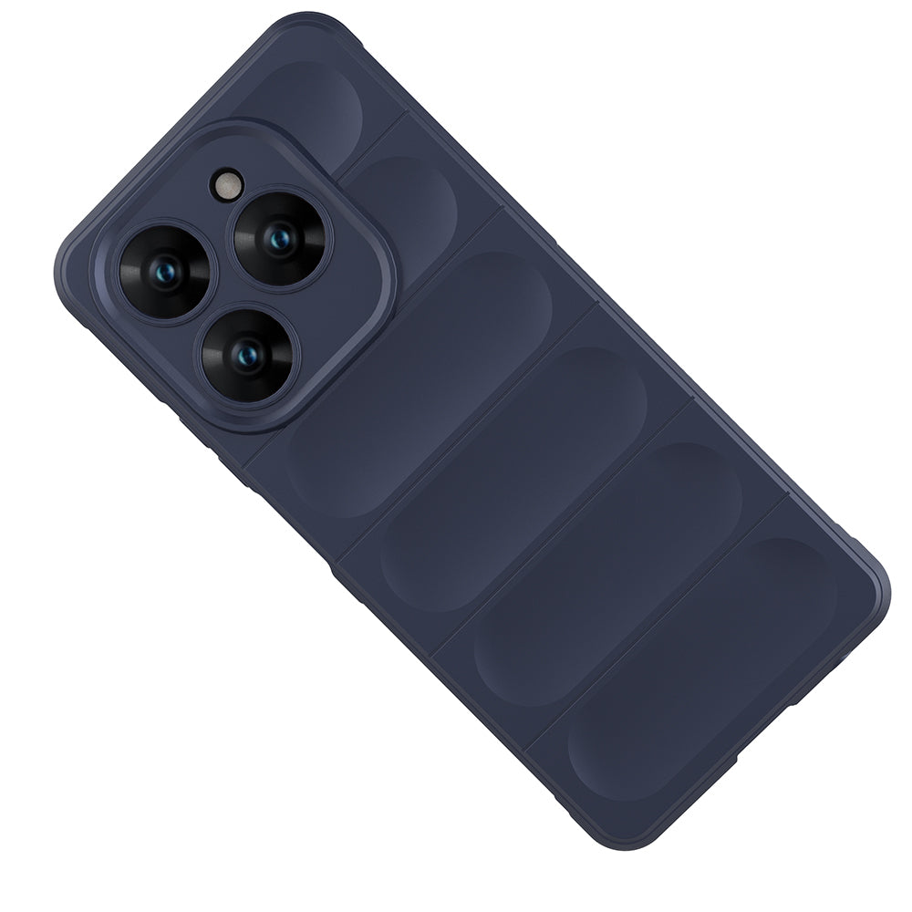Tecno Spark 20 Pro 4G Kılıf Esnek TPU Oyuklu Arka Yüzey Tasarımlı Zore Etnik Silikon Kapak Siyah