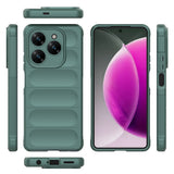 Tecno Spark 20 Pro 4G Kılıf Esnek TPU Oyuklu Arka Yüzey Tasarımlı Zore Etnik Silikon Kapak Lacivert