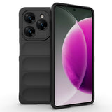 Tecno Spark 20 Pro 4G Kılıf Esnek TPU Oyuklu Arka Yüzey Tasarımlı Zore Etnik Silikon Kapak Koyu Yeşil