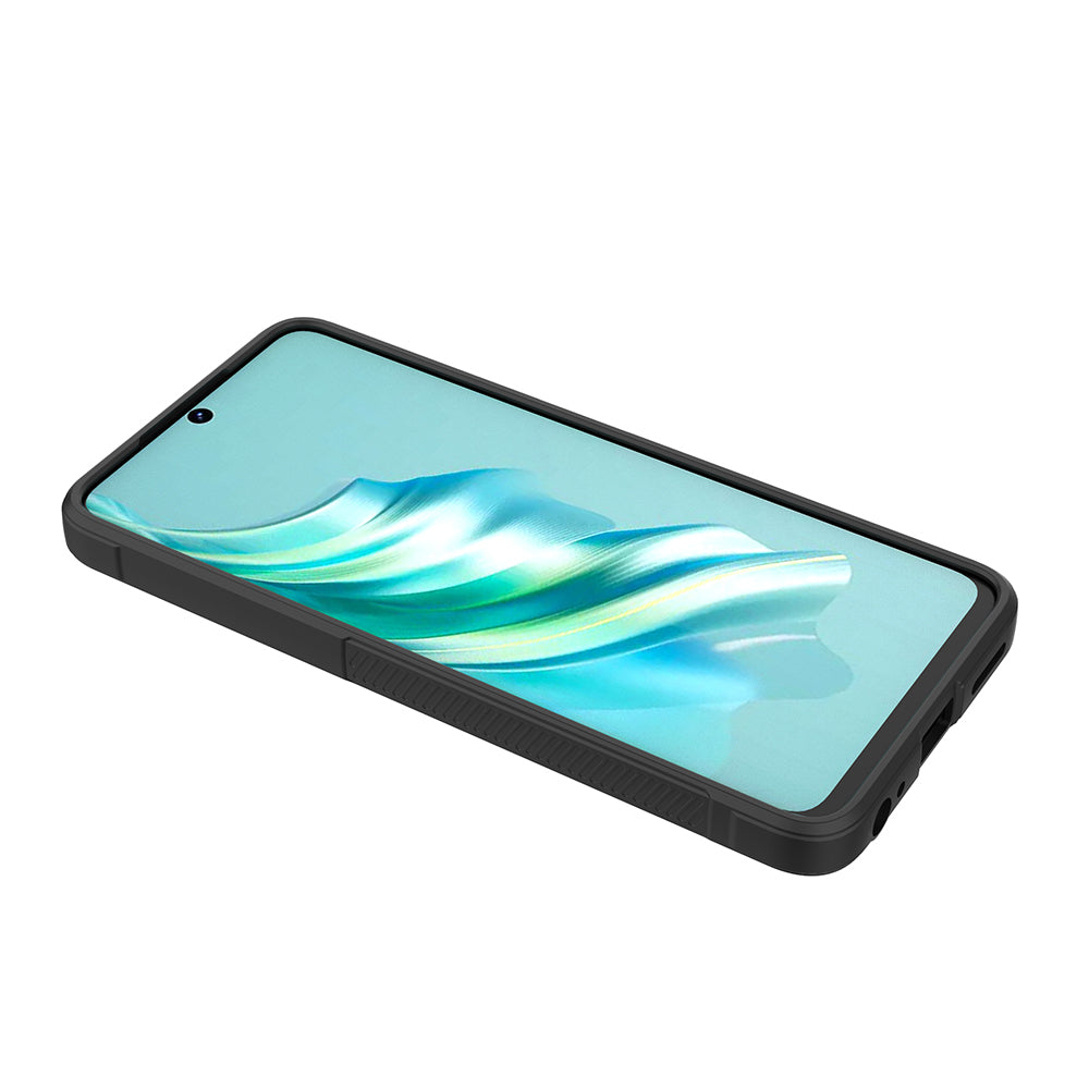 Tecno Spark 20C Kılıf Esnek TPU Oyuklu Arka Yüzey Tasarımlı Zore Etnik Silikon Kapak Koyu Yeşil