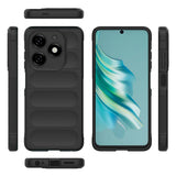 Tecno Spark 20C Kılıf Esnek TPU Oyuklu Arka Yüzey Tasarımlı Zore Etnik Silikon Kapak Koyu Yeşil