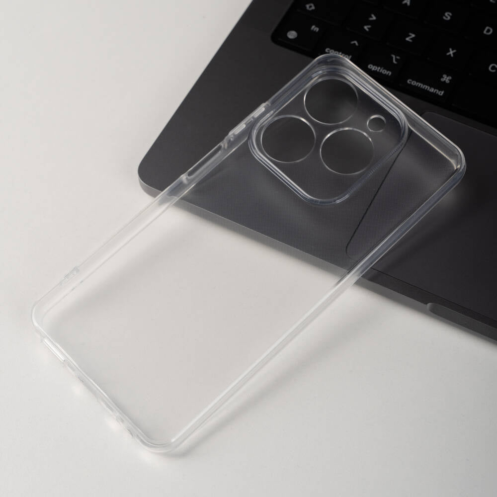 Tecno Spark 20C Kılıf Zore 2mm Anti Shock Silikon Renksiz