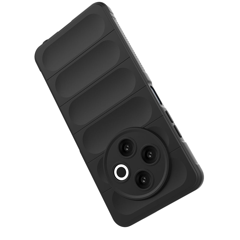 Tecno Spark 30 4G Kılıf Esnek TPU Oyuklu Arka Yüzey Tasarımlı Zore Etnik Silikon Kapak Siyah