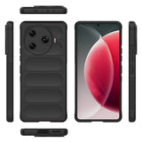 Tecno Spark 30 Pro Kılıf Esnek TPU Oyuklu Arka Yüzey Tasarımlı Zore Etnik Silikon Kapak Siyah
