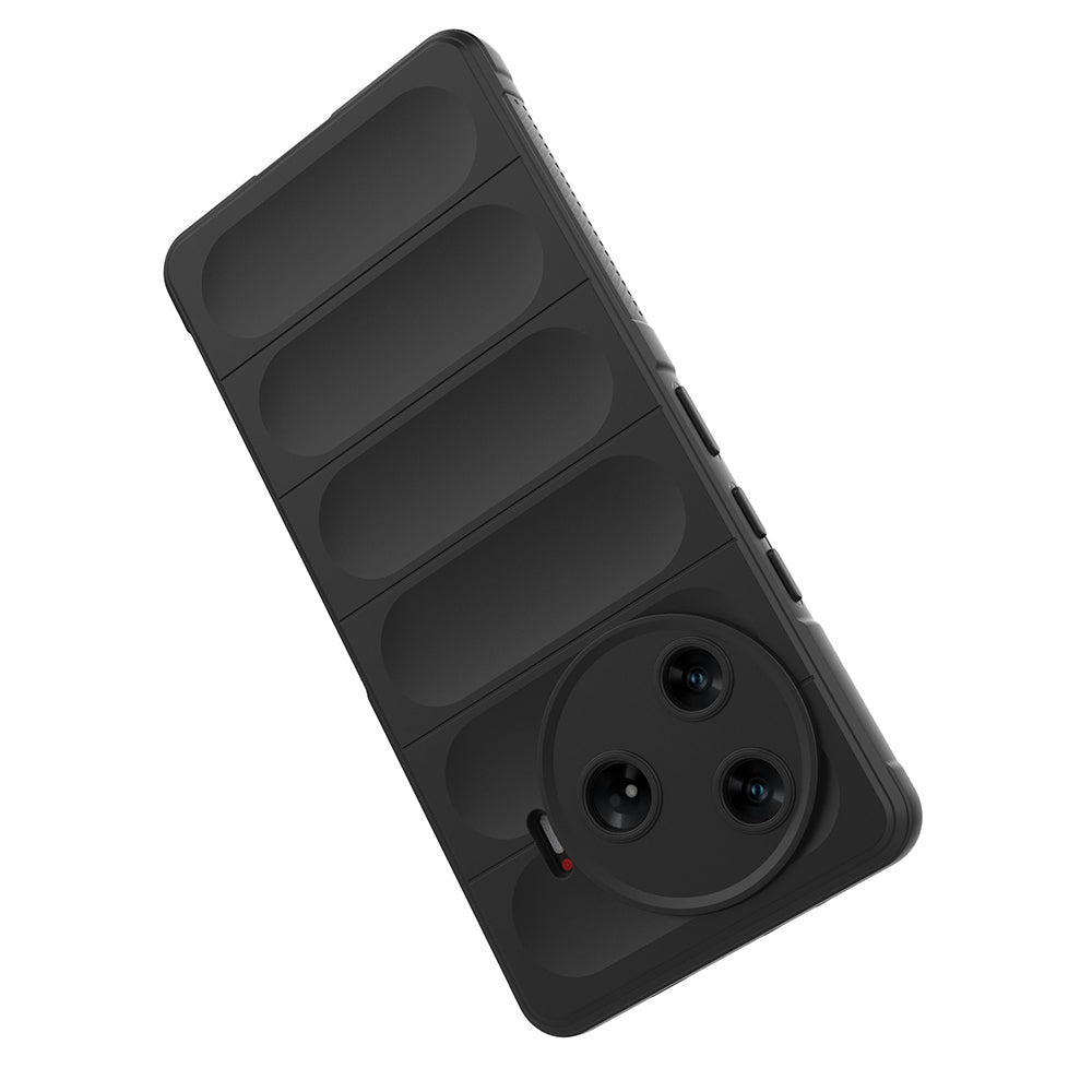 Tecno Spark 30 Pro Kılıf Esnek TPU Oyuklu Arka Yüzey Tasarımlı Zore Etnik Silikon Kapak Lacivert