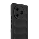 Tecno Spark 30 Pro Kılıf Esnek TPU Oyuklu Arka Yüzey Tasarımlı Zore Etnik Silikon Kapak Siyah