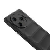 Tecno Spark 30 Pro Kılıf Esnek TPU Oyuklu Arka Yüzey Tasarımlı Zore Etnik Silikon Kapak Siyah