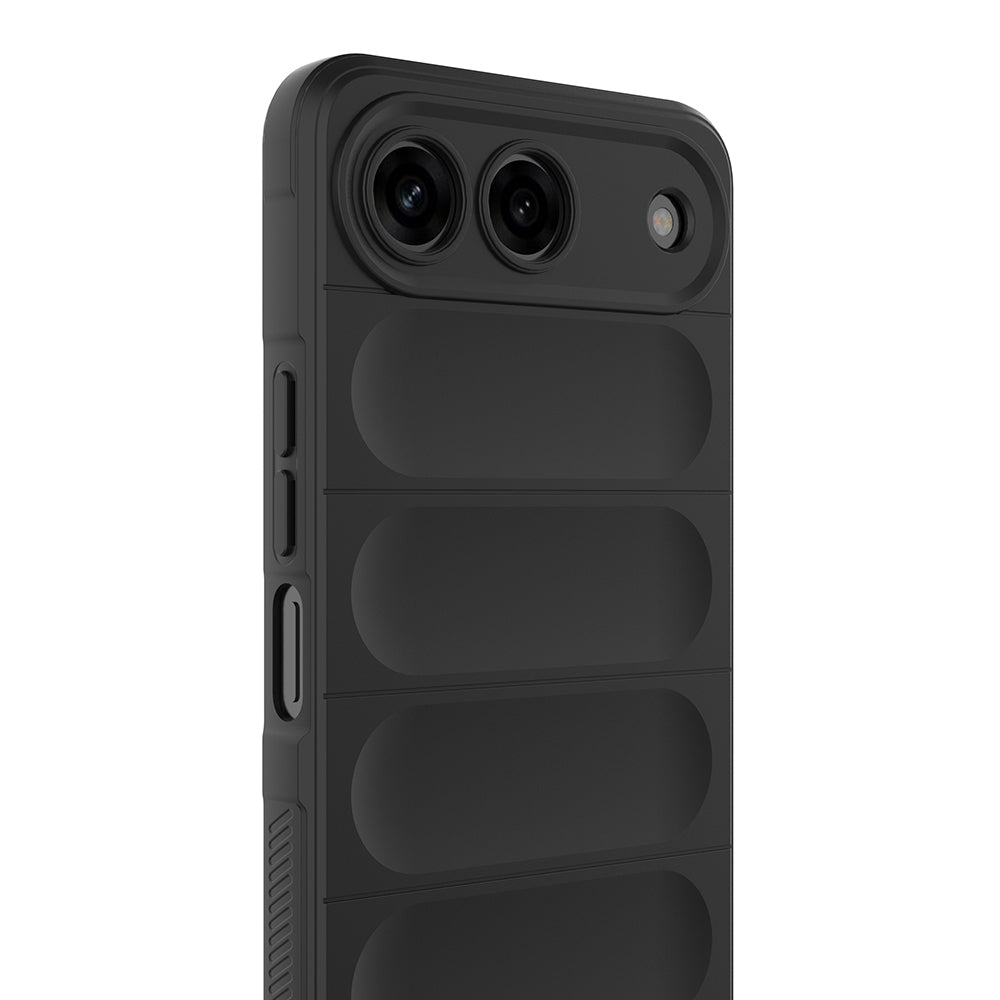 Tecno Spark 40 5G Kılıf Esnek TPU Oyuklu Arka Yüzey Tasarımlı Zore Etnik Silikon Kapak Siyah