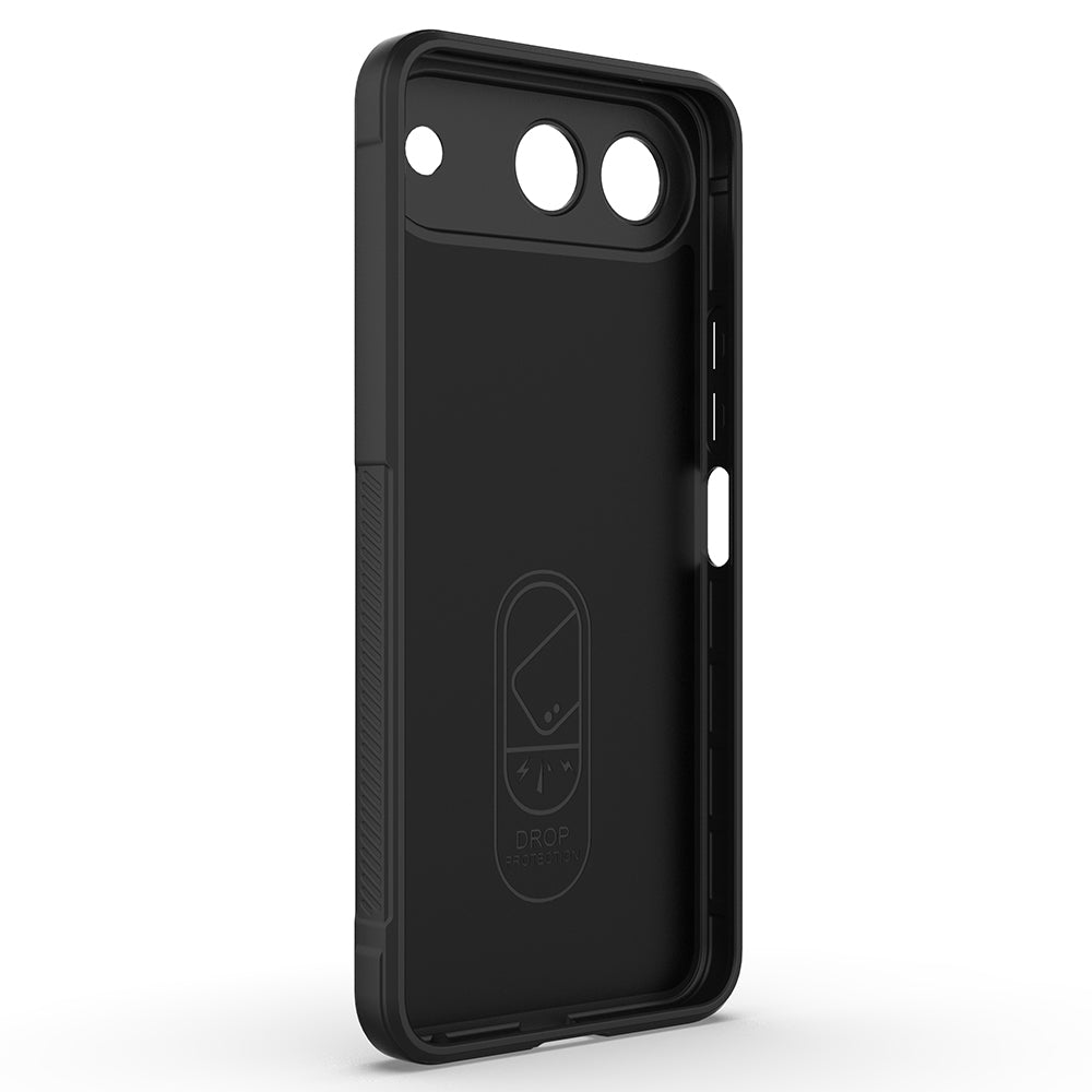 Tecno Spark 40 5G Kılıf Esnek TPU Oyuklu Arka Yüzey Tasarımlı Zore Etnik Silikon Kapak Siyah