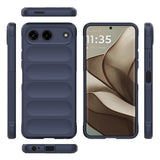 Tecno Spark 40 5G Kılıf Esnek TPU Oyuklu Arka Yüzey Tasarımlı Etnik Silikon Kapak Lacivert